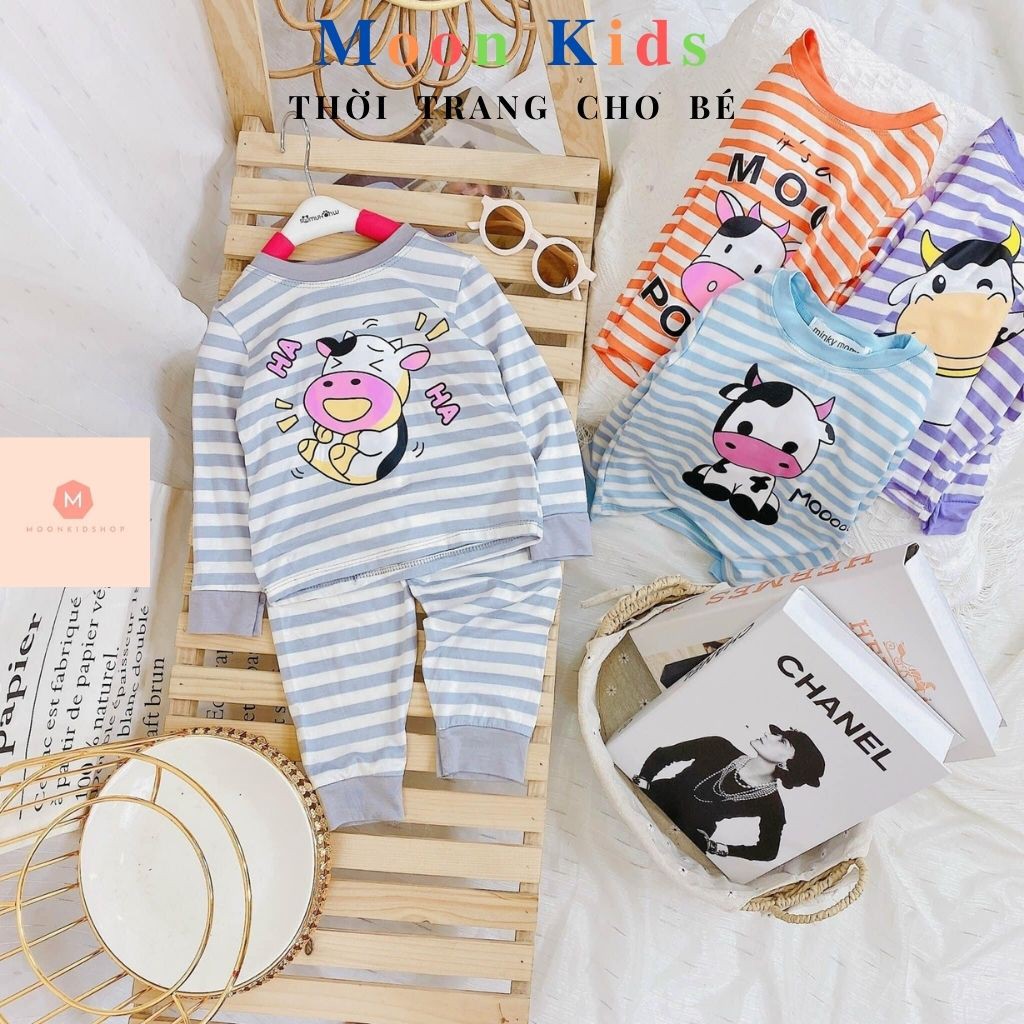 Bộ MINKY MOM Dài TayQuần áo thu đông cho bé Bộ dài tay bé trai bộ giữ nhiệt nous đồ ngủ minkymom bộ dài tay chất đẹp