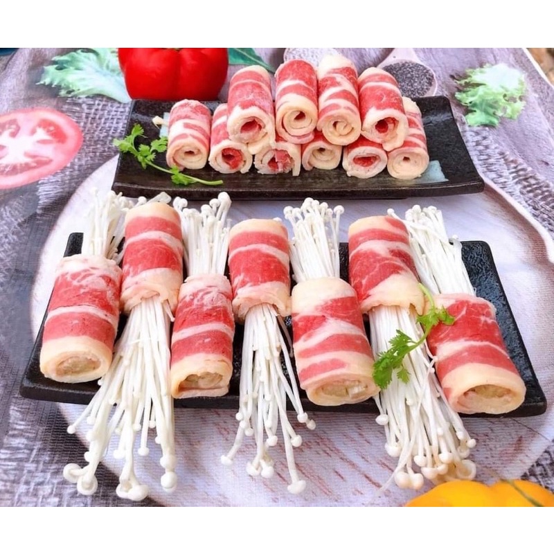 Ba chỉ bò mỹ cuộn. khay 500g