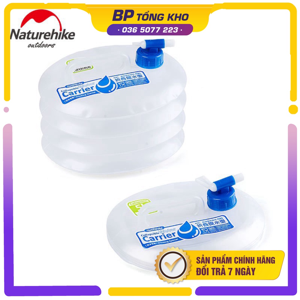 Bình nước dã ngoại gấp gọn NatureHike NH14S002-T chính hãng