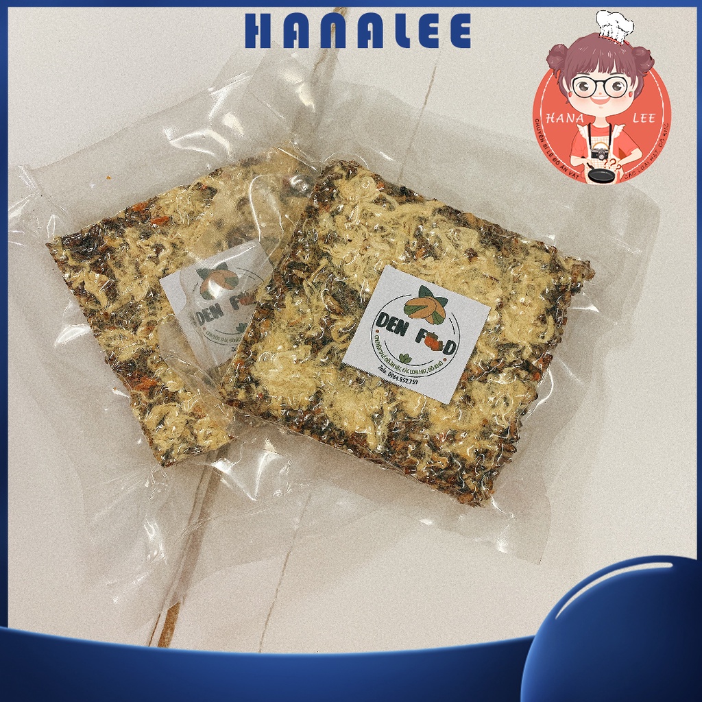 Gạo lứt sấy chà bông Denfood 100gr - Miếng Vuông Hút Chân Không