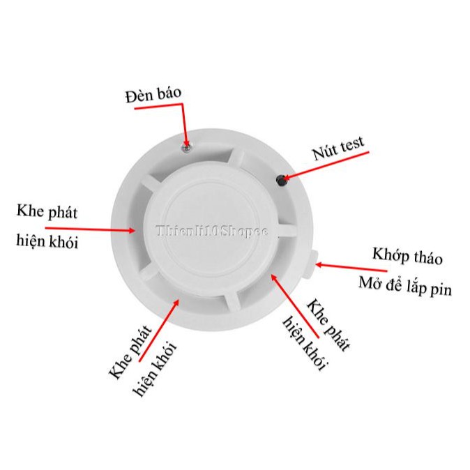 【Free Pin】Combo 02 Thiết Bị Báo Khói, Với Bộ Báo động Zanka ZK05