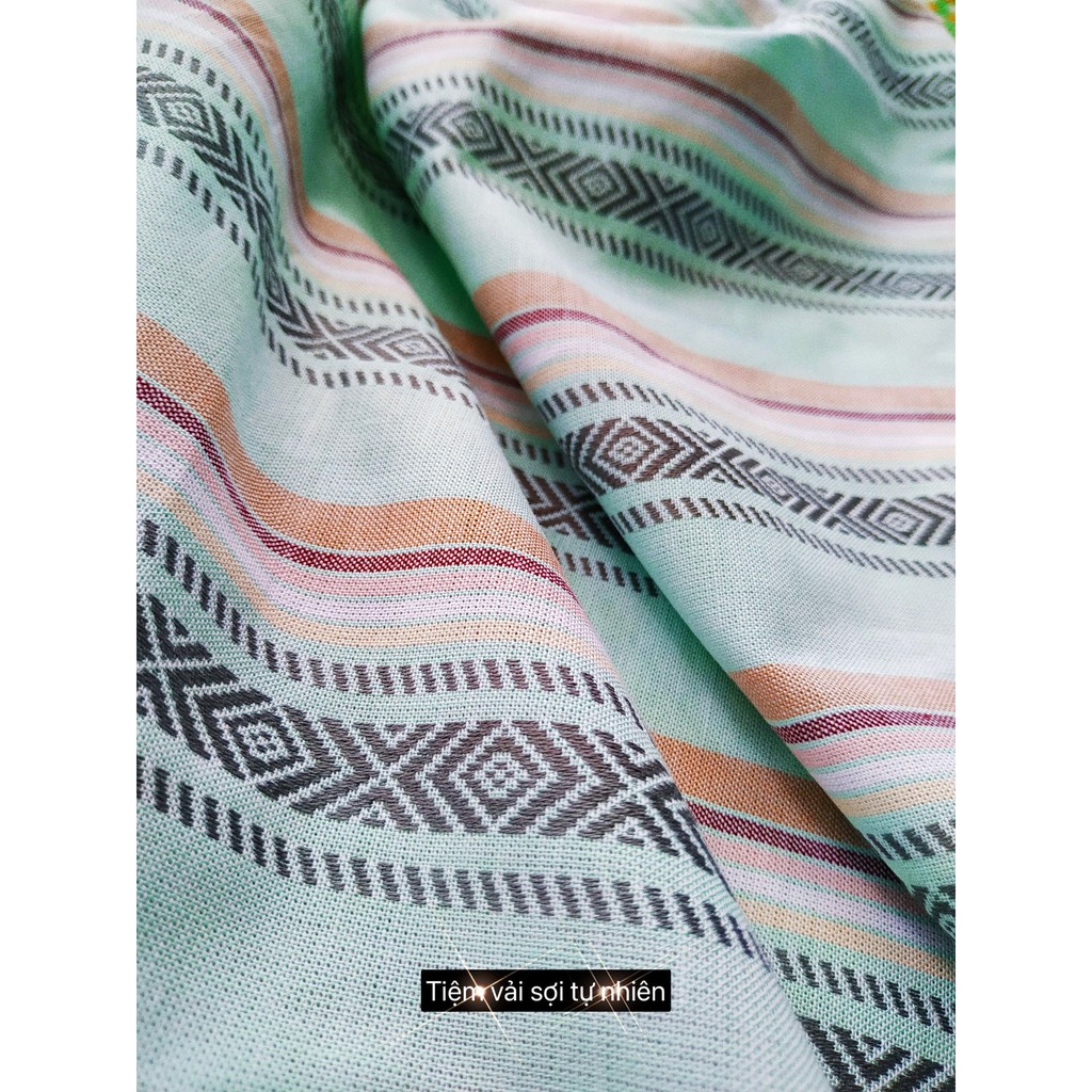 Vải linen kẻ thổ cẩm khổ 1.5m - Họa tiết độc đáo trong thiết kế