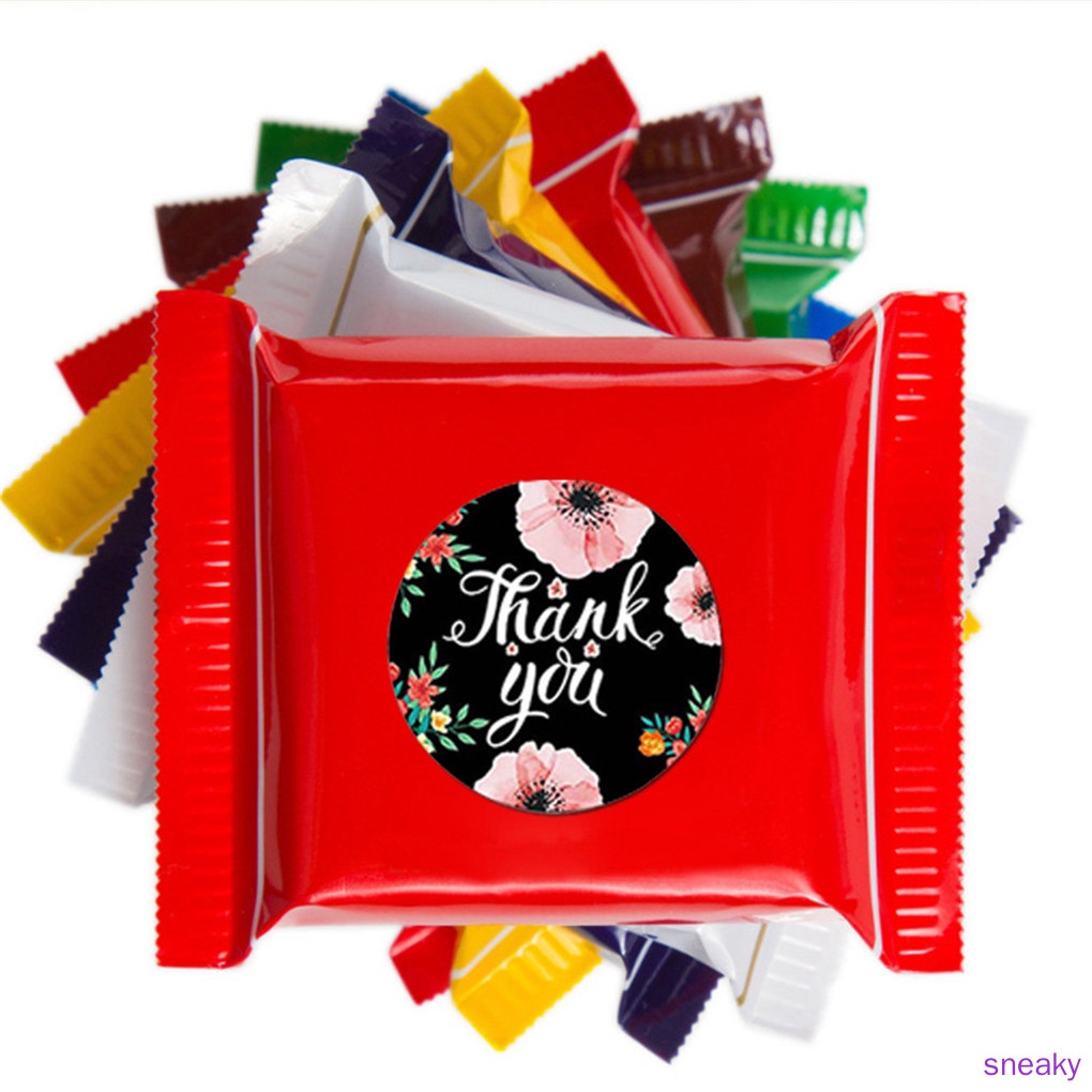 Cuộn 500 nhãn dán in chữ Thank You dùng trang trí tiệc cưới