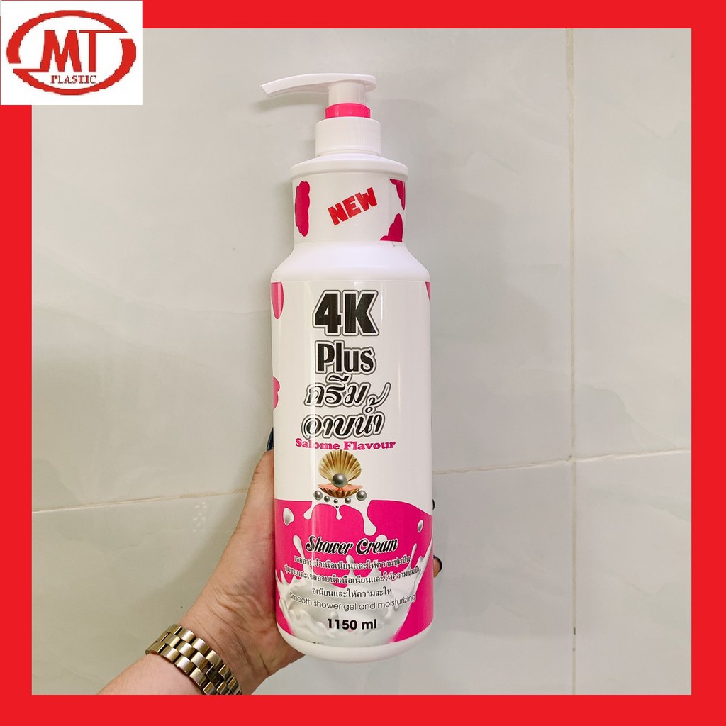 [chính hãng giá sỉ ] Sữa tắm 4K Plus Salome Flavour sữa bò, sáng mịn da cấp ẩm Thái Lan chai chà bá 1150ml