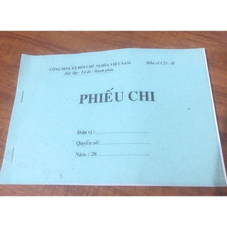 Phiếu Chi A5 loại 1 liên 2 liên 3 liên