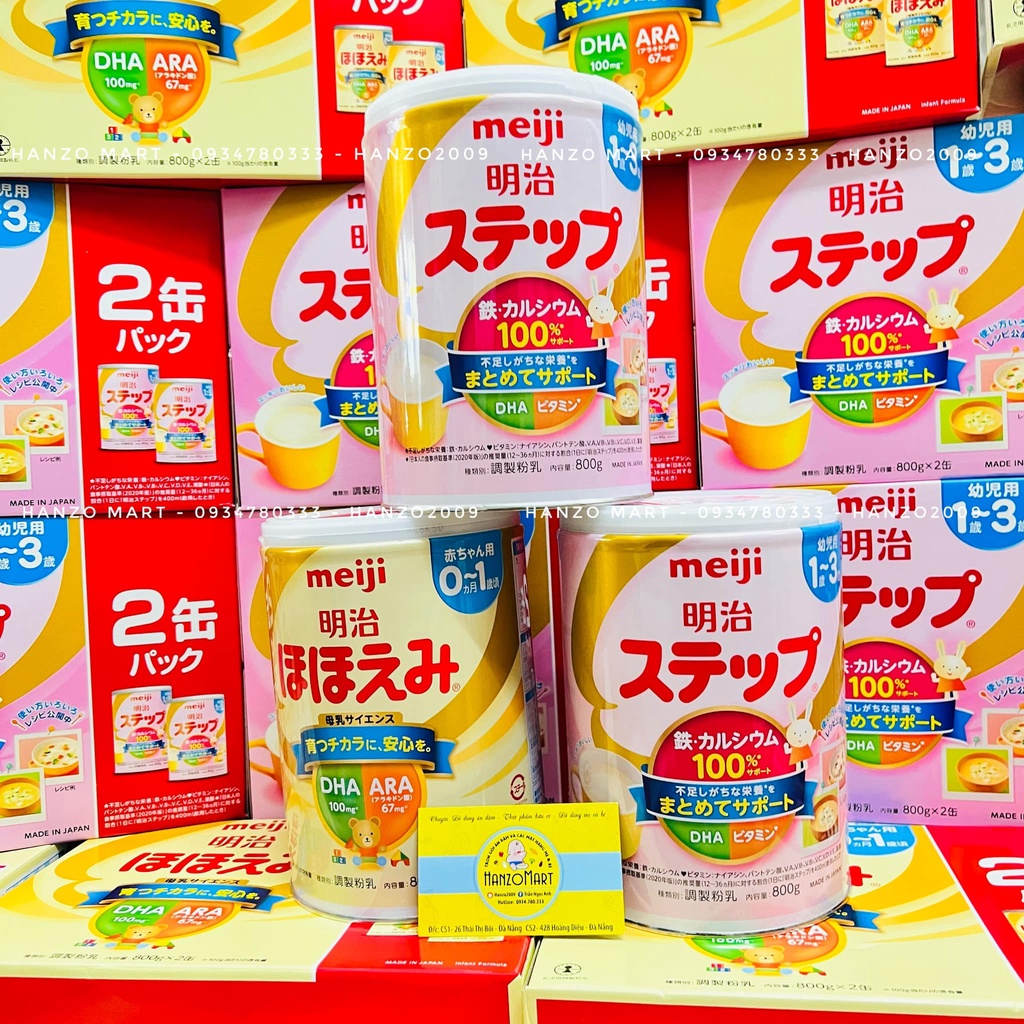 Sữa Meiji nội địa Nhật lon 800g thanh sữa 0-1 , 1-3