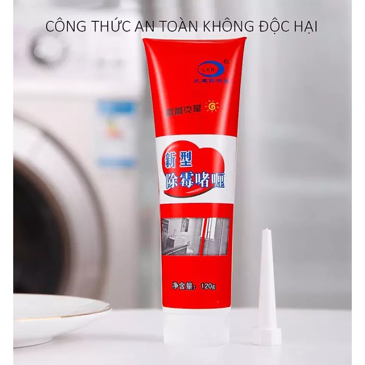 Tuýp Keo Tẩy Mốc Chân Tường, Gel Tẩy Mốc Đa Năng - Chai Gel Làm Sạch Mạch Gạch Men