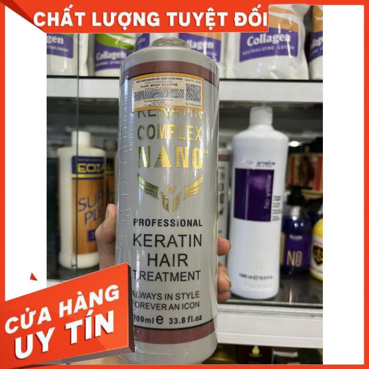 KEM  PHỤC HỒI KERATIN COMPLEX NANO CAO CẤP 1000ml CHAI MÀU NÂU HÀNG CHÍNH HÃNG -SẢN PHẨM KHÔNG THỂ THIẾU CHO SALON TÓC