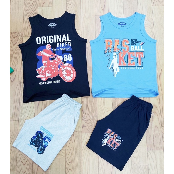 Bộ Thun Ba Lỗ Bé Trai VnXk 20kg-50kg