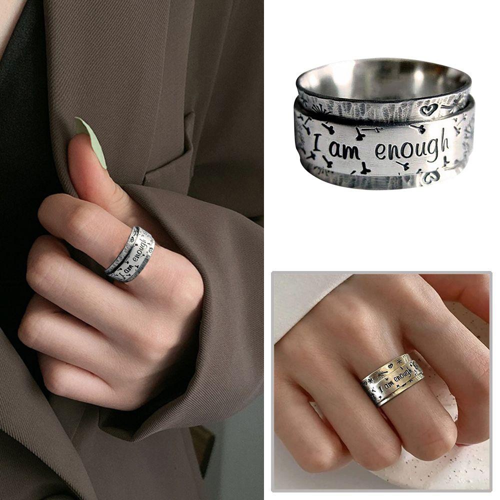 Nhẫn Bản Rộng Hình Hoa Bồ Công Anh Thời Trang Cho Nữ