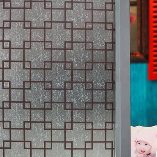 3 m Decal dán kiếng/dán kính khổ 90cm  Ô vuông lồng màu nâu cực đẹp và chất lượng cao