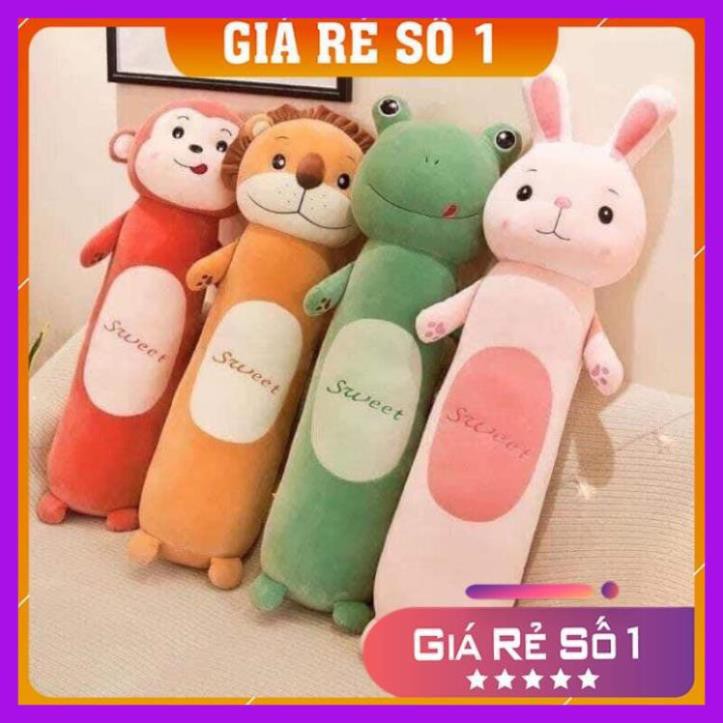Gối ôm Gấu bông hình thú vải nhung co dãn 4 chiều