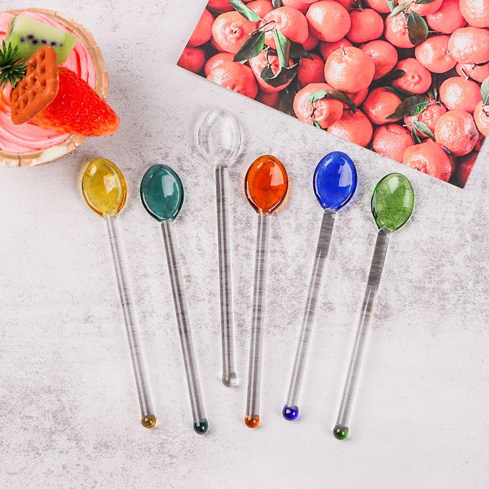 LONTIME Muỗng Uống Trà, Cà Phê Bằng Thủy Tinh Kính