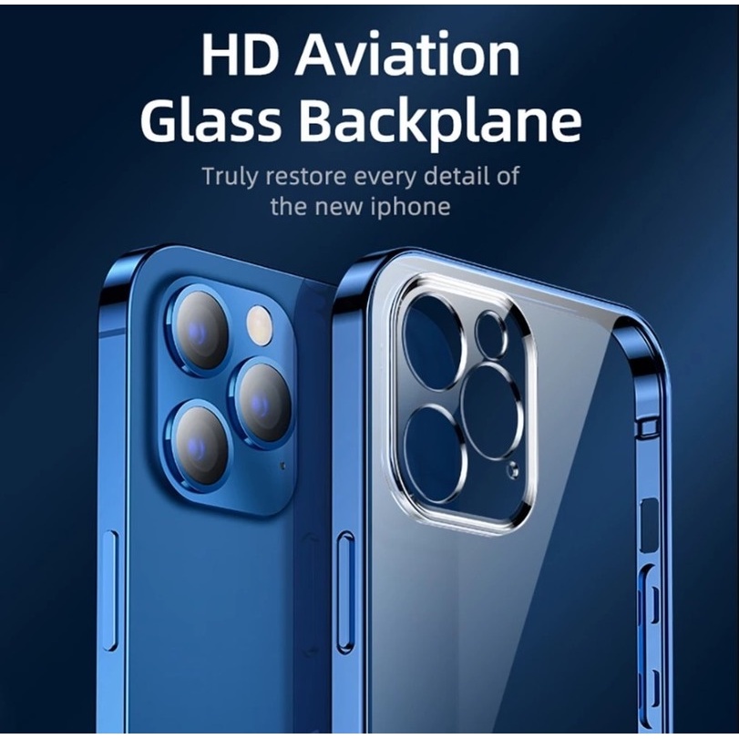 Ốp điện thoại trong suốt khung vuông cổ điển cho iPhone X XR XS MAX 6 7 8 Plus 12mini 11 12 Pro Max SE 2020
