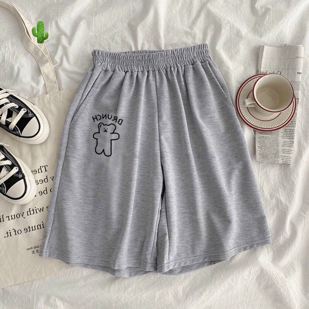 quần thun xinh in gấu nhỏ pc