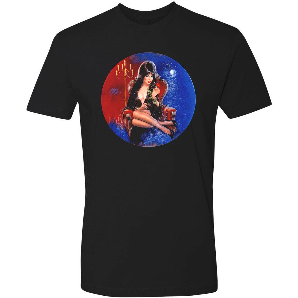 Mới Lạ Áo 100% Cotton Elvira Mistress Of The Dark Goth Pin Up 80S