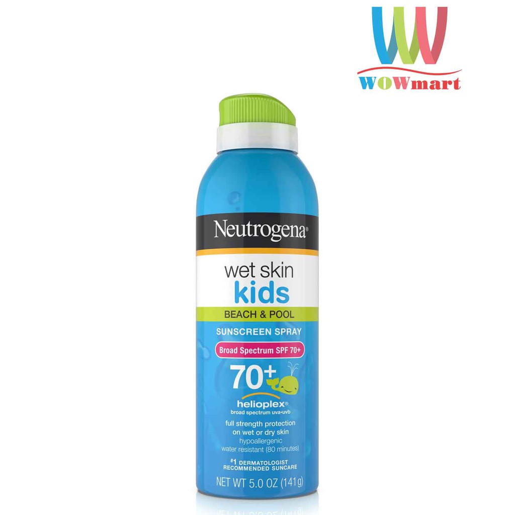 Xịt chống nắng trẻ em Neutrogena Wet Skin Kids Suncreen Spray SPF70+ 141g
