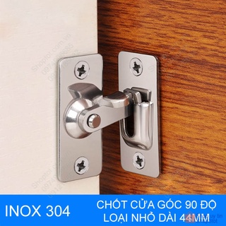 Chốt cửa trượt bằng inox 304, loại nhỏ, góc 90 độ