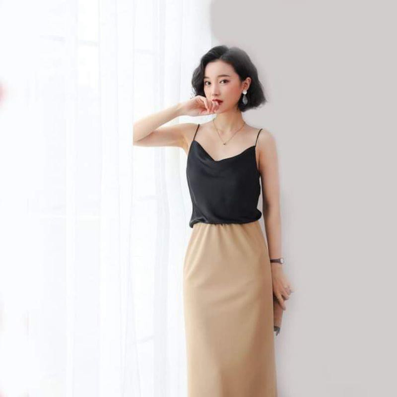 Giá sỉ Áo 2 dây lụa satin chất xịn