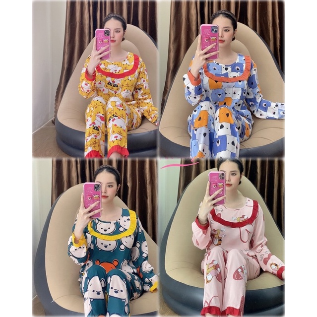 Đồ bộ TOLE tay dài quần dài tiểu thư-Bộ đồ lanh tay dài dễ thương