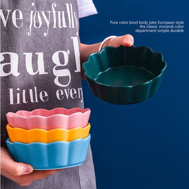 Chén dĩa bát tô gốm sứ hình hoa tông màu pastel cao cấp