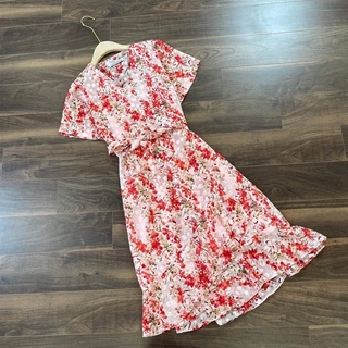 Váy hoa kimono hồng