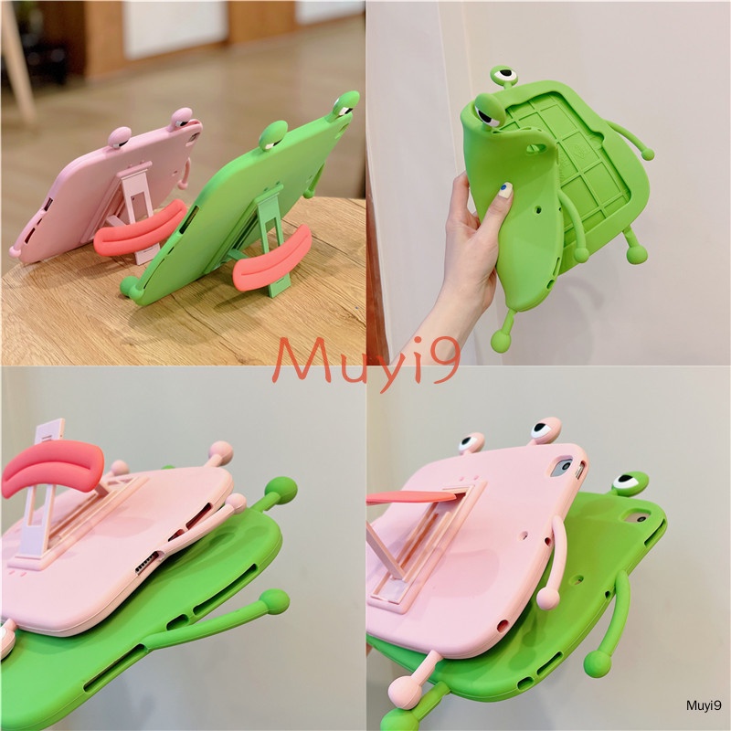 Ốp Máy Tính Bảng Chống Rơi Hình Ếch Ngộ Nghĩnh Cho IPad2021 10.2 Mini6 Air1 / Air2 Air4 / 5 Ipad9th mini4 / 5