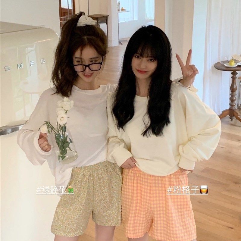 Jiashucheng Hug Quần Short Thể Thao Lưng Cao Ống Rộng Họa Tiết Hoa Thời Trang Mùa Hè Cho Nữ