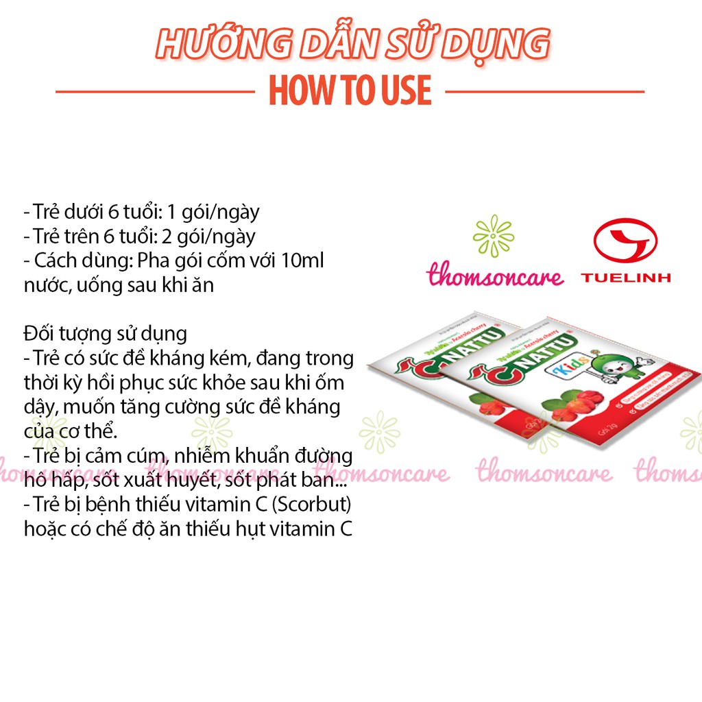 C Nattu kids - bổ sung vitamin C, tăng sức đề kháng cho bé của dược Tuệ Linh, giảm chảy máu cam cho trẻ