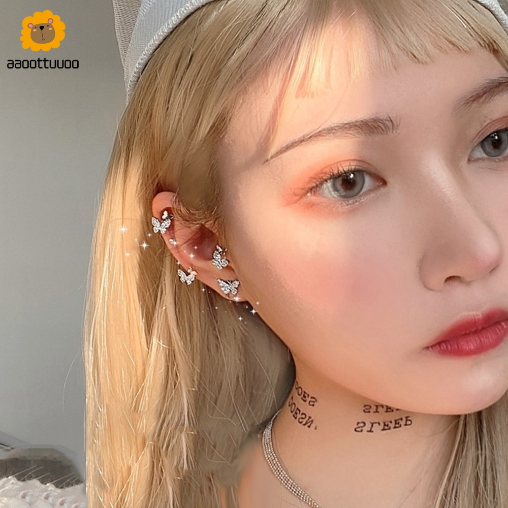 Khuyên Tai Thiết Kế Hình Bướm Phong Cách Hàn Quốc Thời Trang Nữ Thanh Lịch