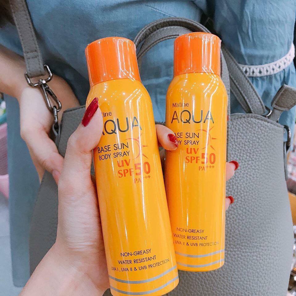 Kem chống nắng Mistine Aqua Base Sun Spray SPF50 500 PHÚT