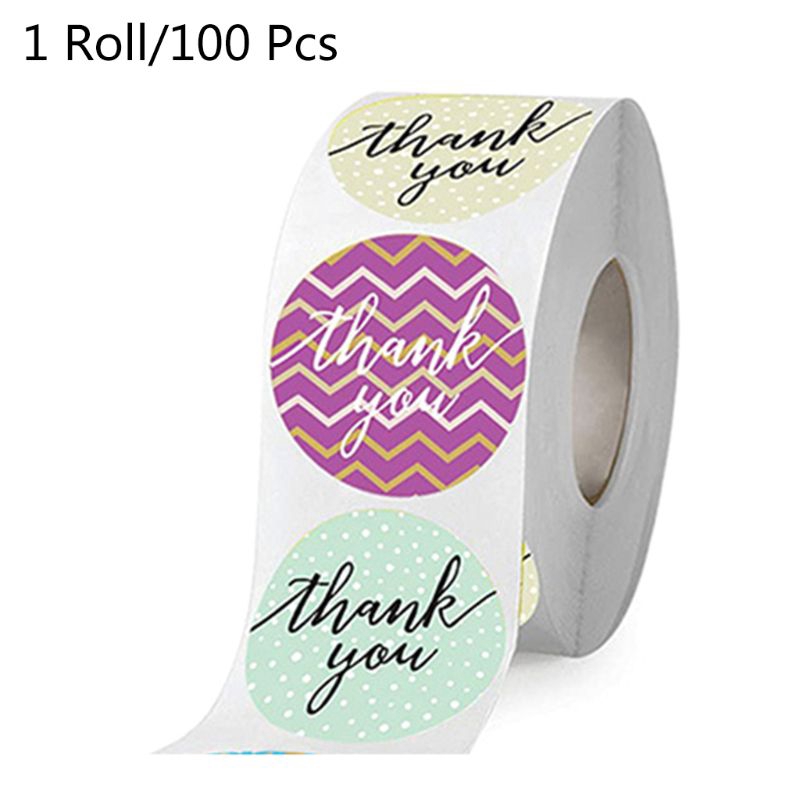 Bộ 100 Nhãn Dán 8 Kiểu Chữ Thank You