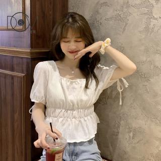 Áo sơ mi cổ vuông phong cách hàn quốc xinh xắn cho nữ