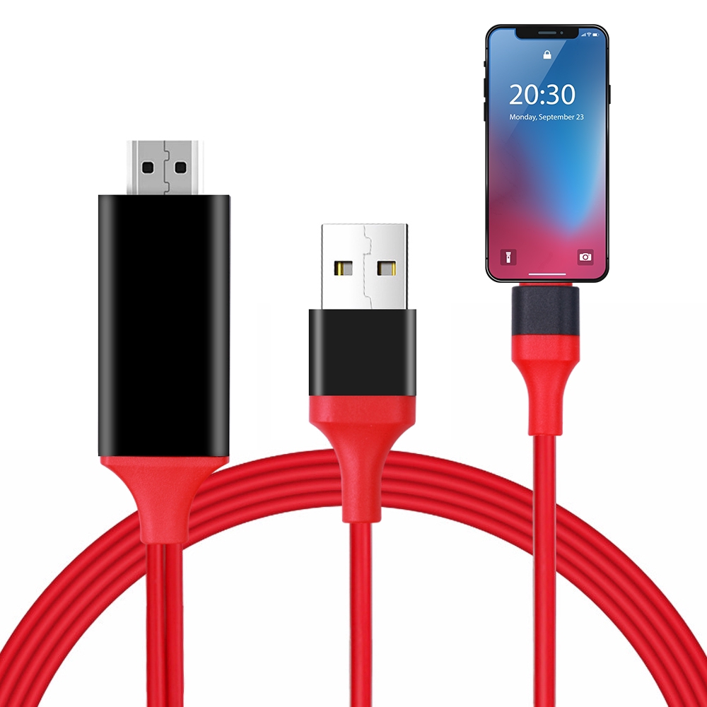 8Pin Cáp sạc to HDMI Converter Cable HD MHL Audio Video Adapter 1080P For ĐT táo