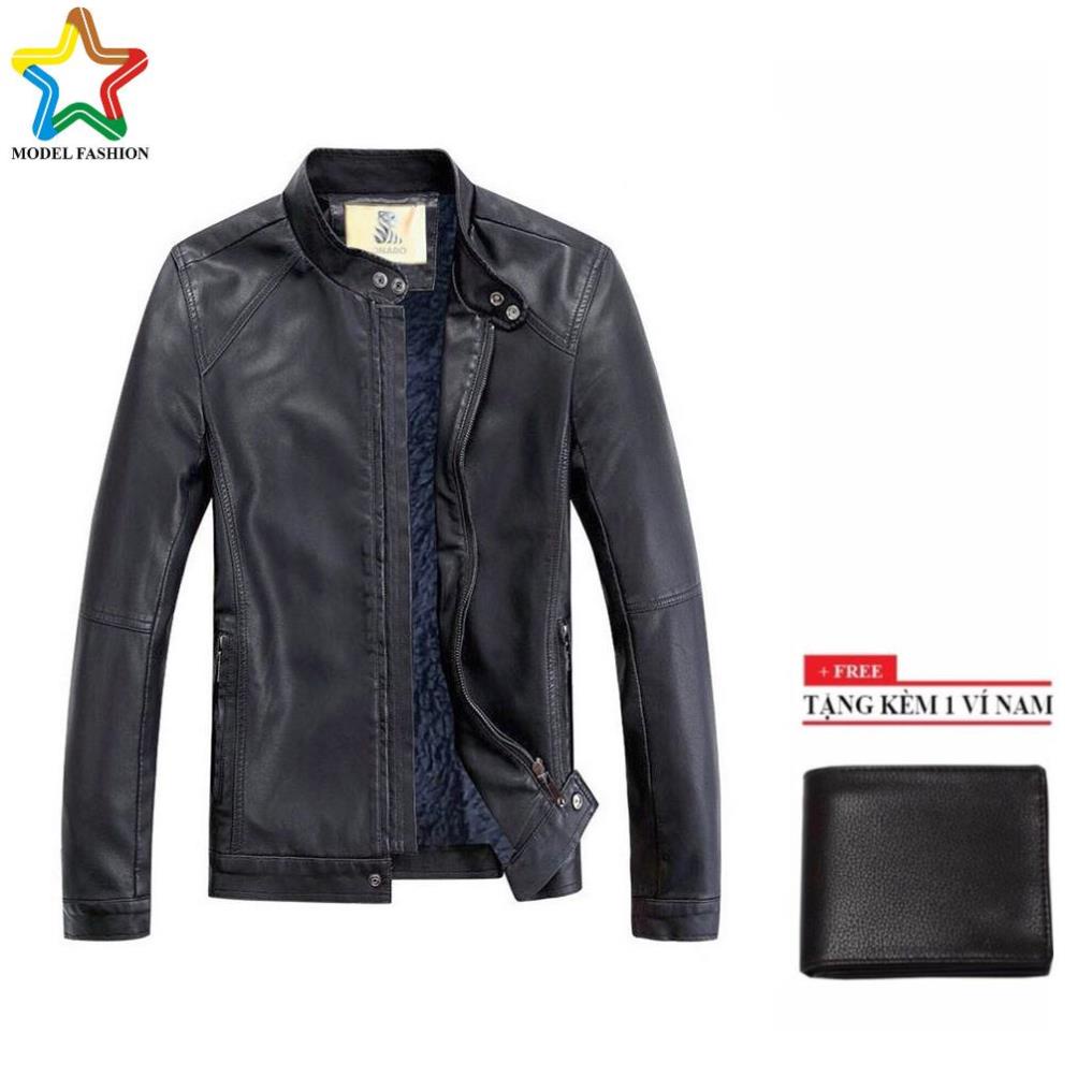 Áo Khoác Da nam hàn quốc PHL Fashion AK598101 Tặng ví