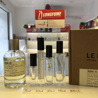 [Có Video] Mẫu Thử Nước Hoa Niche Le Labo Rose 31 - Longfume Q10 Chiết Nước Hoa 5ml 10ml 20ml 30ml