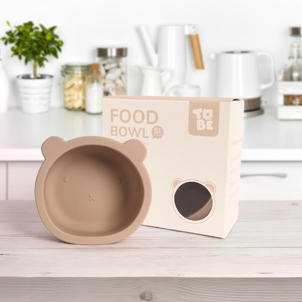 Bát ăn dặm Silicone hình gấu Tobé cao cấp cho bé