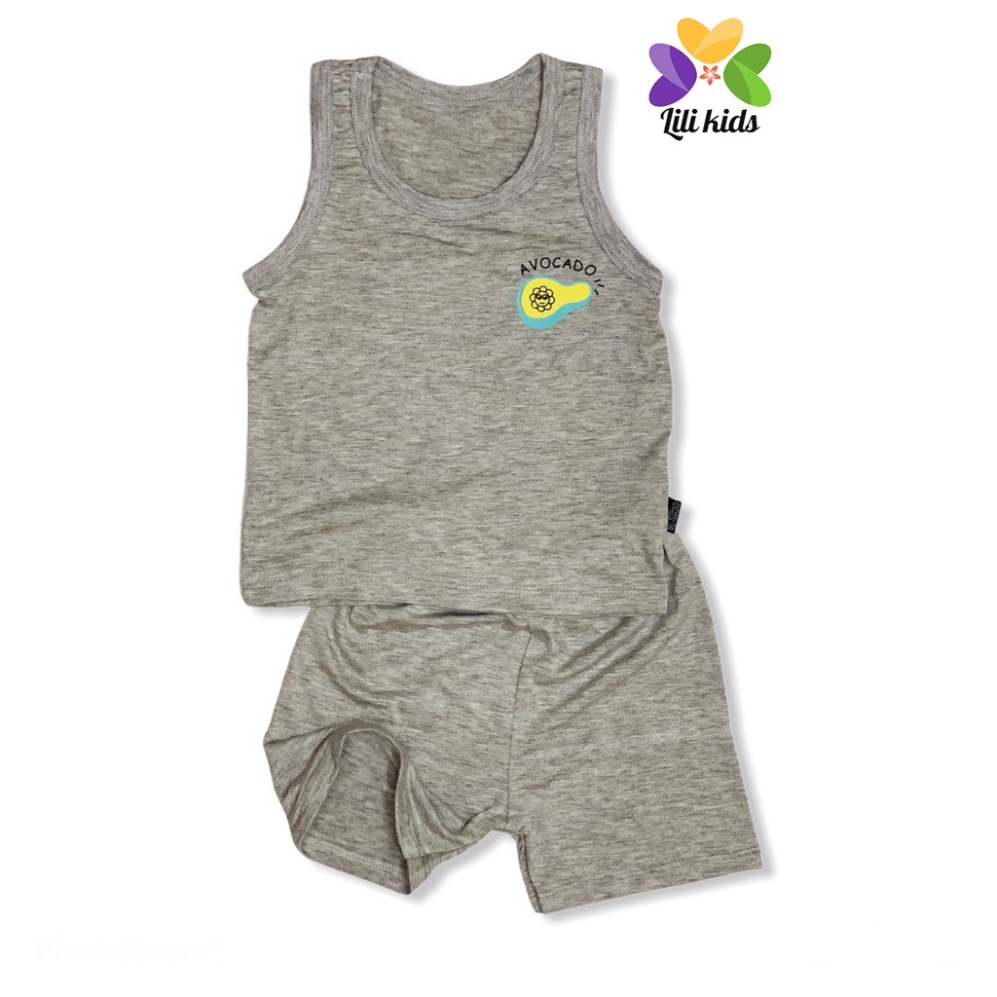 Bộ Ba Lỗ Chất Thun Lạnh Màu Họa Tiết Quả Dễ Thương Cho Bé ( 8-20kg)
