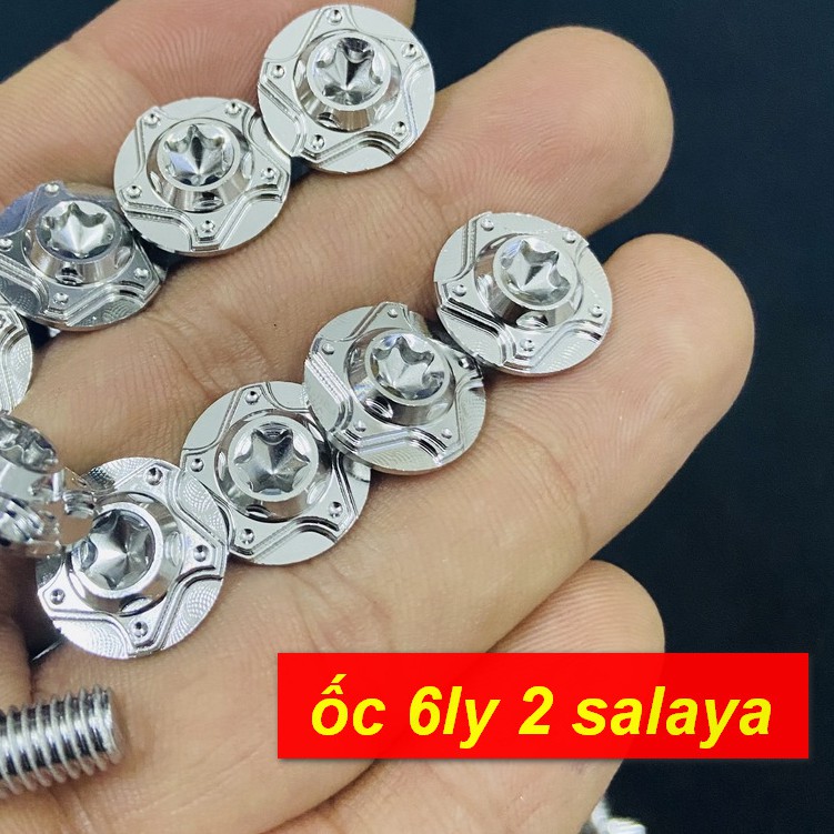 ( 10 CON ) ỐC SALAYA 6LY2 SỬ DỤNG BẮT DÀN ÁO XE MÁY WAVE, DREAM, EXCITER, JUPITER, SIRIUS