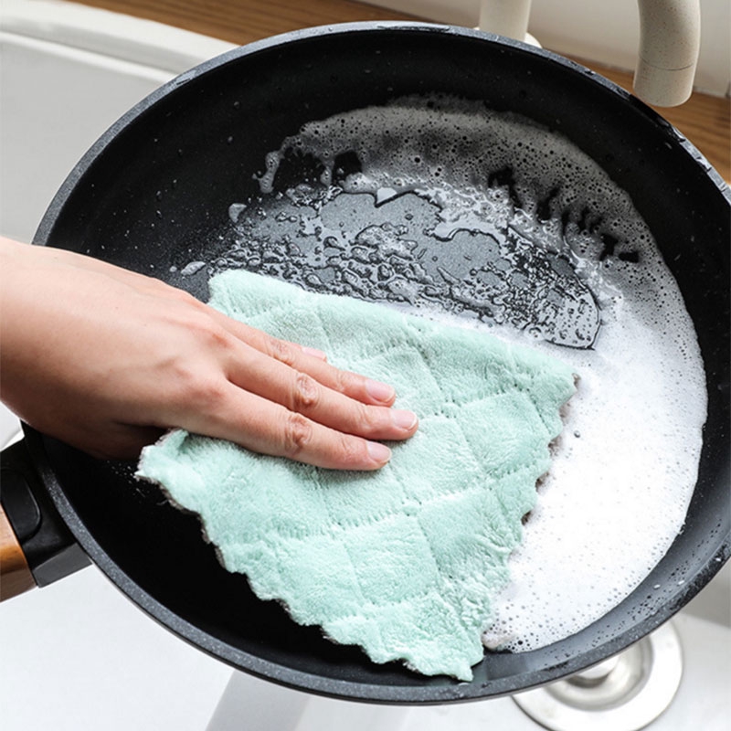 (Hàng Mới Về) Khăn Lau Thấm Hút Tốt Không Dính In Họa Tiết