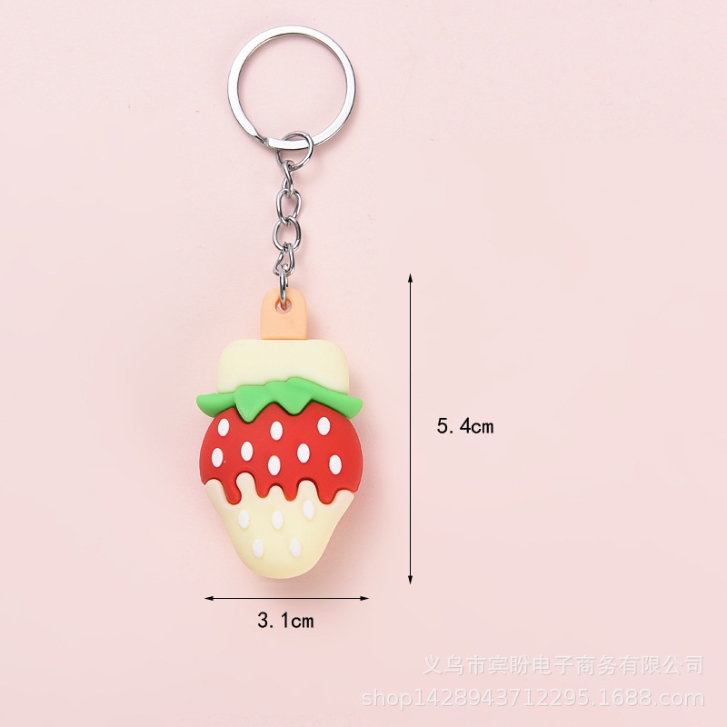 Móc khóa mô phỏng que kem giải khát mùa hè dễ thương 3.1*5.4cm