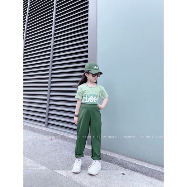 Set bộ Lee kèm mũ cho bé gái 15- 35kg