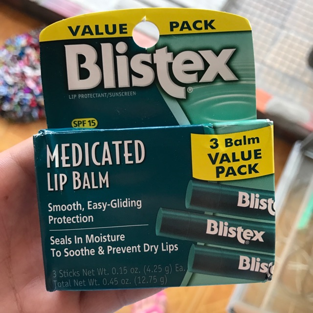 Set 3 son dưỡng lip balm Blistex