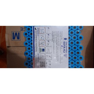 Ống nghiệm edta 2ml nắp cao su hộp 100 ống