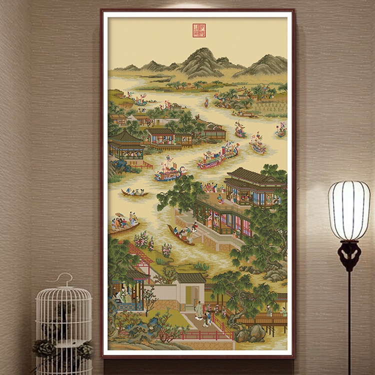 Tranh Thêu Chữ Thập Phong Cách Mới Yongzheng December Dragon Boat