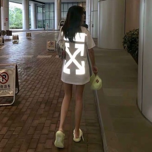 áo thun phản quang tay lỡ form rộng unisex