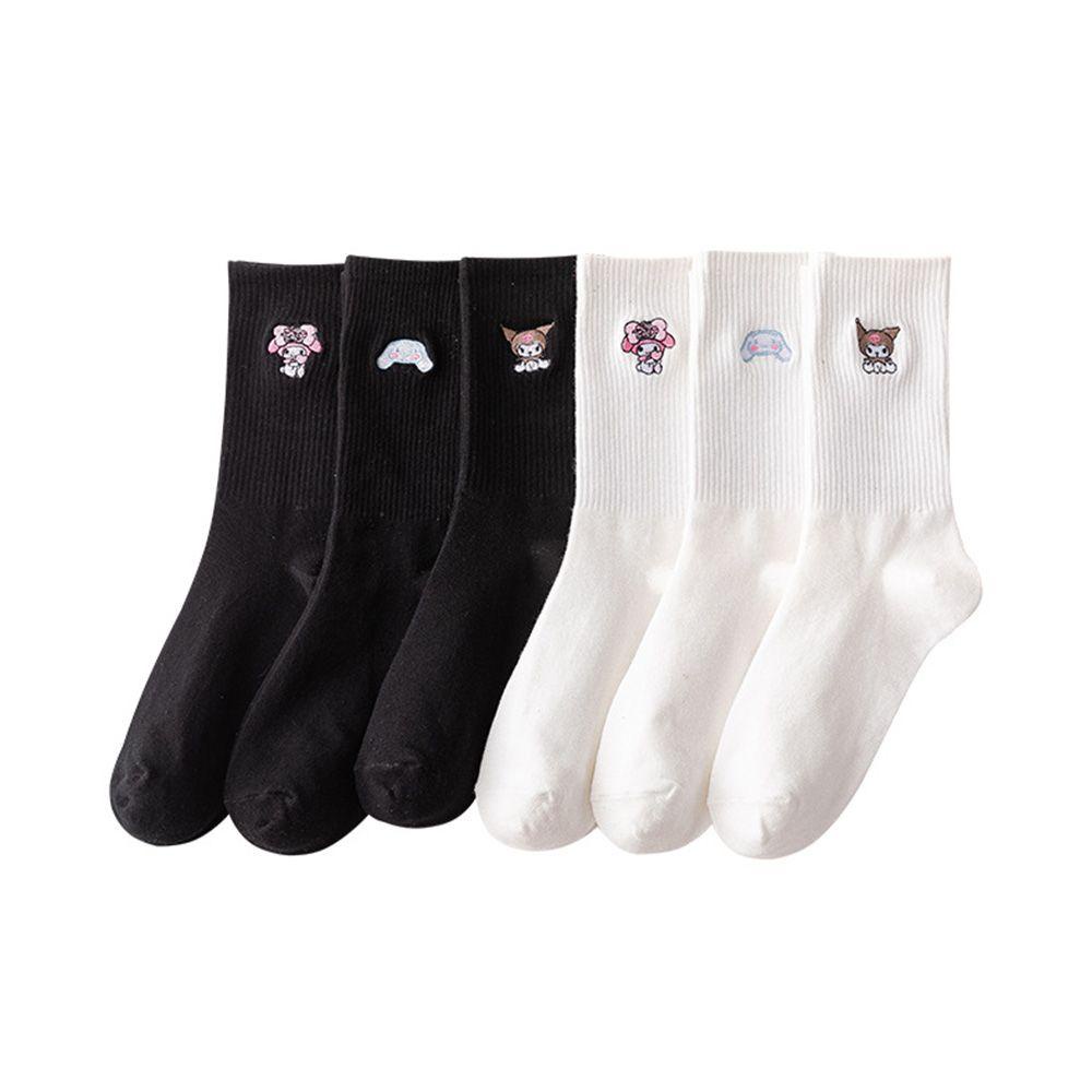 Vớ Cotton Mềm Mại Thoáng Khí Thêu Họa Tiết Lấp Lánh Cho Nữ