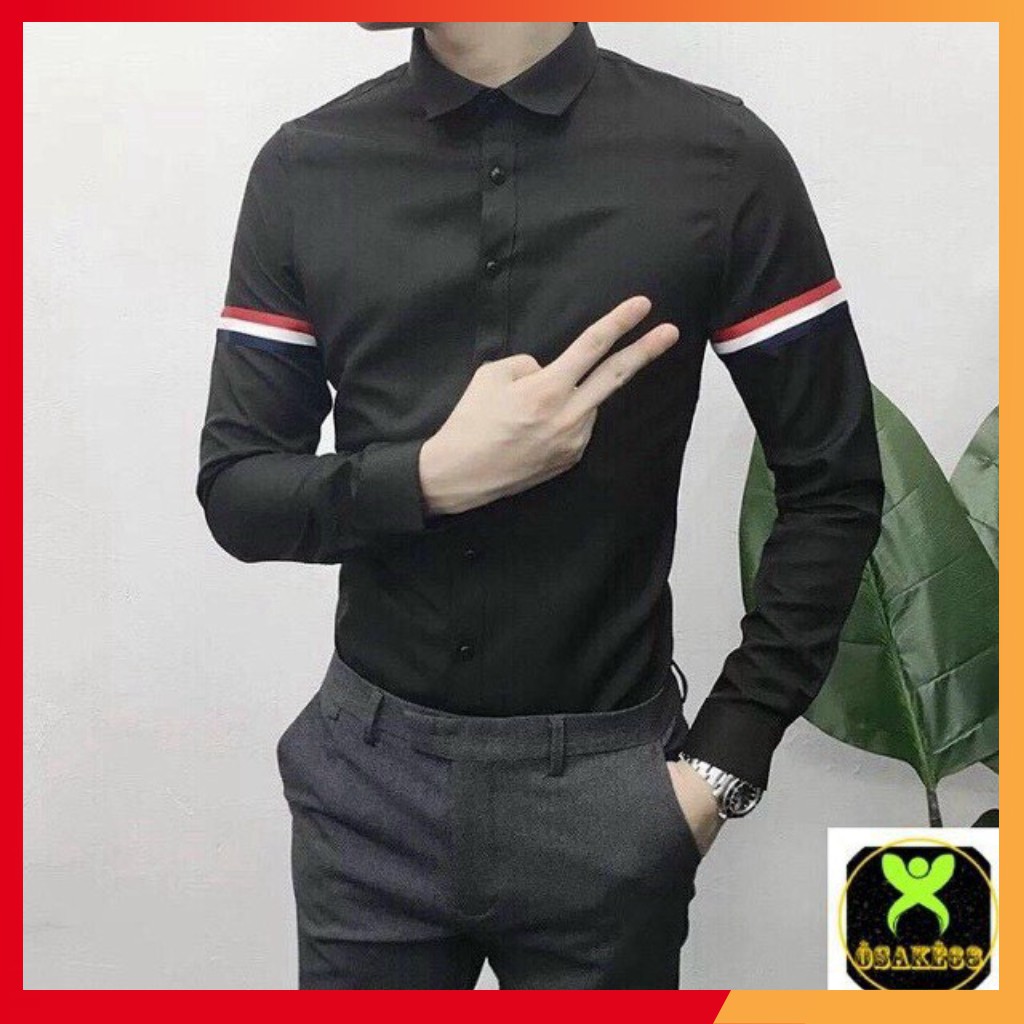 [Hàng Xịn] Áo Sơ Mi Nam Phối Kẻ Tay Vải Mềm | BigBuy360 - bigbuy360.vn