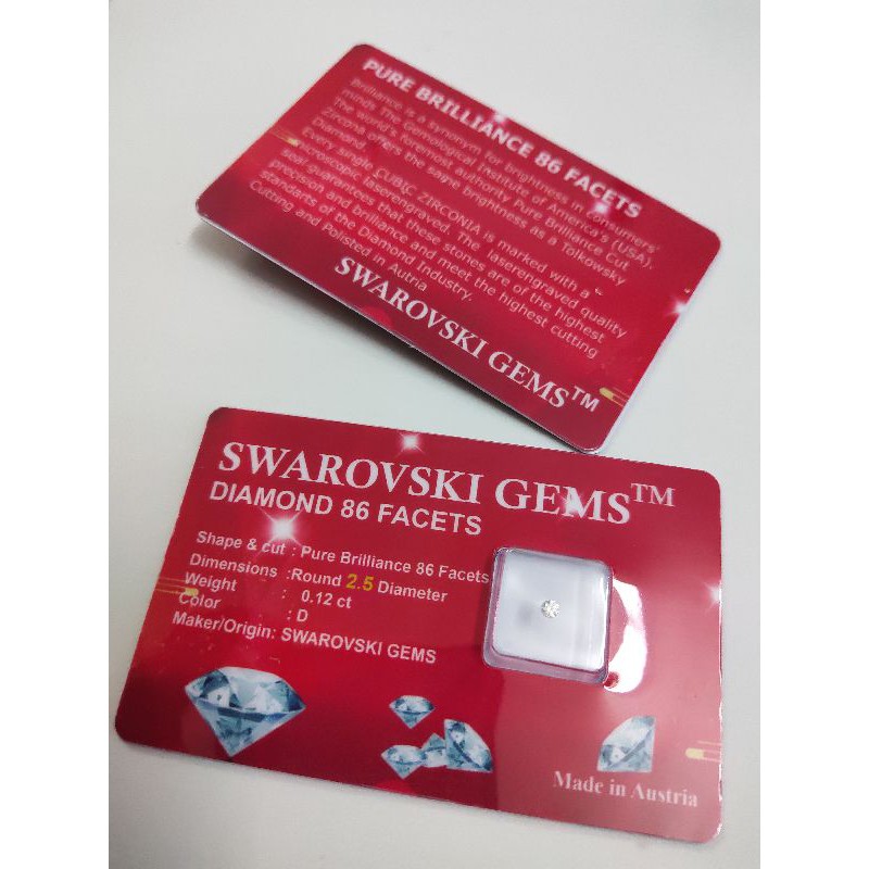 Đá đính răng vỉ đỏ - kim cương nhân tạo - Loại cao cấp siêu sáng