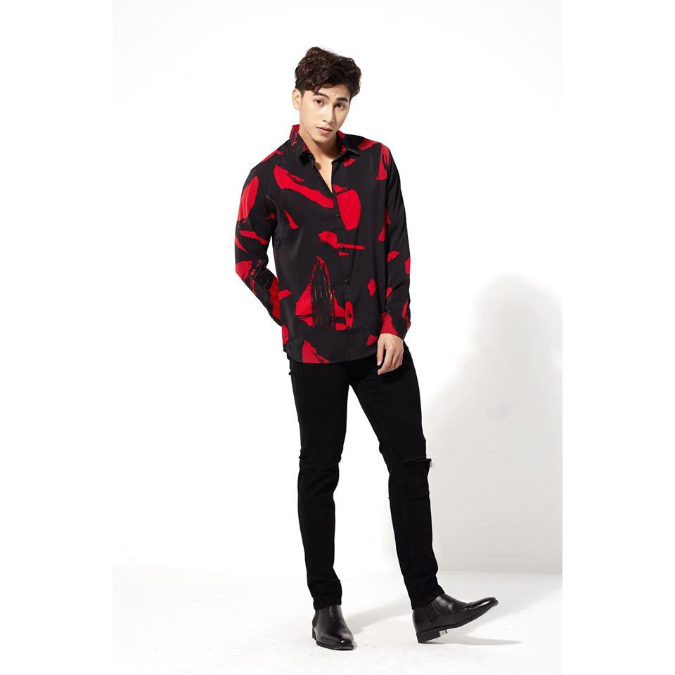 Áo sơ mi nam dài tay form rộng họa tiết vải lụa cao cấp S39 | BigBuy360 - bigbuy360.vn